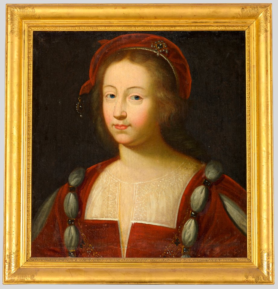 Château de Bussy-Rabutin - Portrait d'une femme au béret rouge (bgw19 0357)