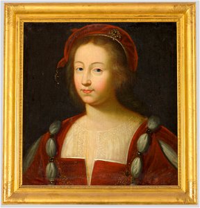 Château de Bussy-Rabutin - Portrait d'une femme au béret rouge (bgw19 0357)