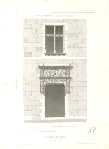 Château de Pau. Etat actuel. Porte et fenêtre de l'escalier d'honneur. Façade du midi - Fonds Ancely - B315556101 A LAFOLLYE 090