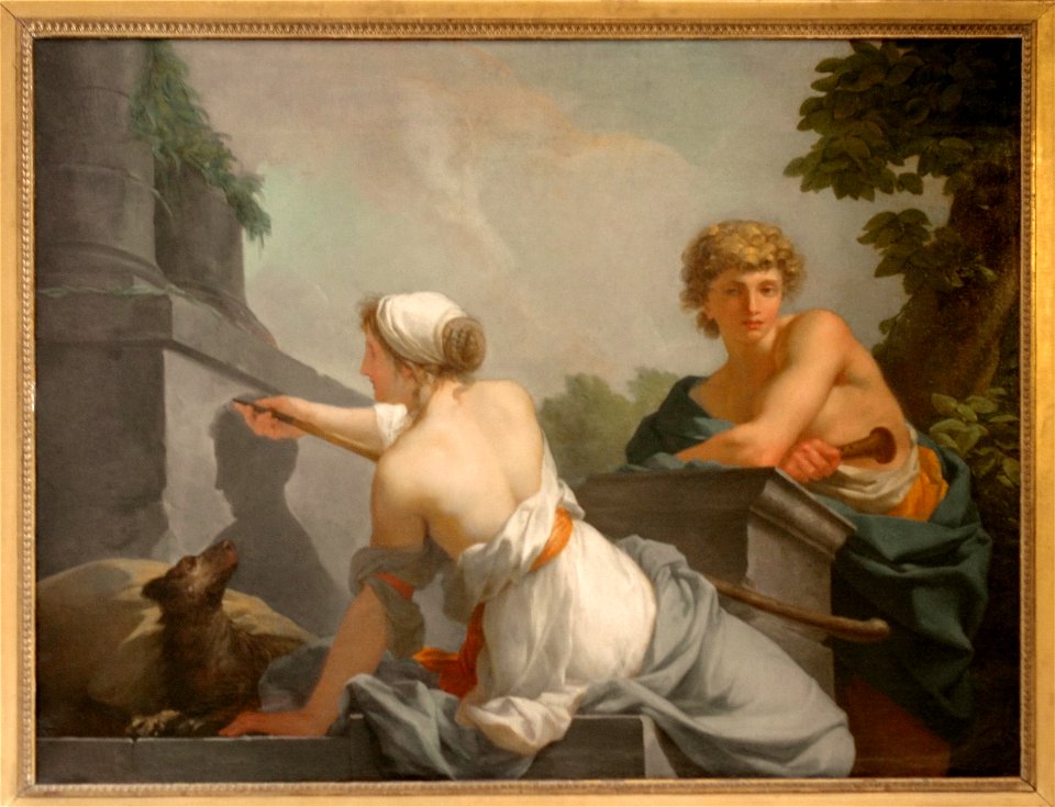 Château de Versailles, salon des nobles, Dibutade ou l'Origine de la peinture, Jean-Baptiste Regnault