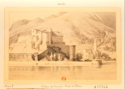 Château de Tournon. Bords du Rhône (Claude-Félix-Théodore d'Aligny)