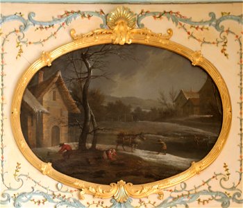 Château de Versailles, appartements de la Dauphine, cabinet intérieur, Hiver, Jean-Baptiste Oudry