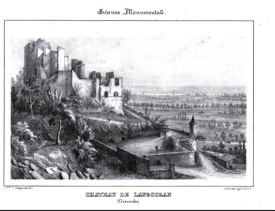 Château de Langoiran (Ducourneau 1842)