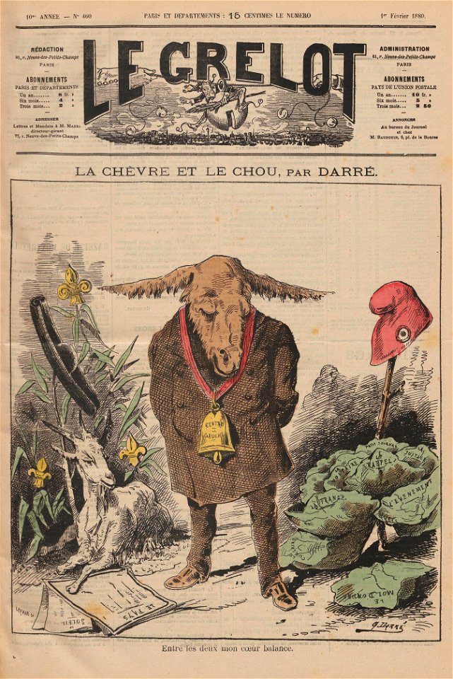 Chèvre et le chou (Le Grelot, 1880-02-01)