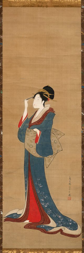 Chôbunsai Eishi - Beauty Replacing Her Hairpin - 1965.914 - Art Institute of Chicago