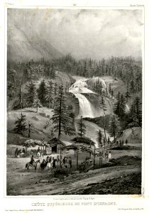 Chûte supérieure du pont d' Espagne (Hautes Pyrénées) - Fonds Ancely - B315556101 A JACOTTET 2 035
