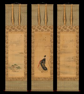 Chōbunsai Eishi - Snow, Moon, and Cherry Blossoms (Yoshiwara in Three Seasons) - 2015.300.142a–c - Metropolitan Museum of Art