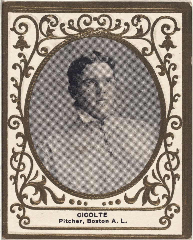 Cicotte, Boston Red Sox, baseball card portrait LCCN2007683781