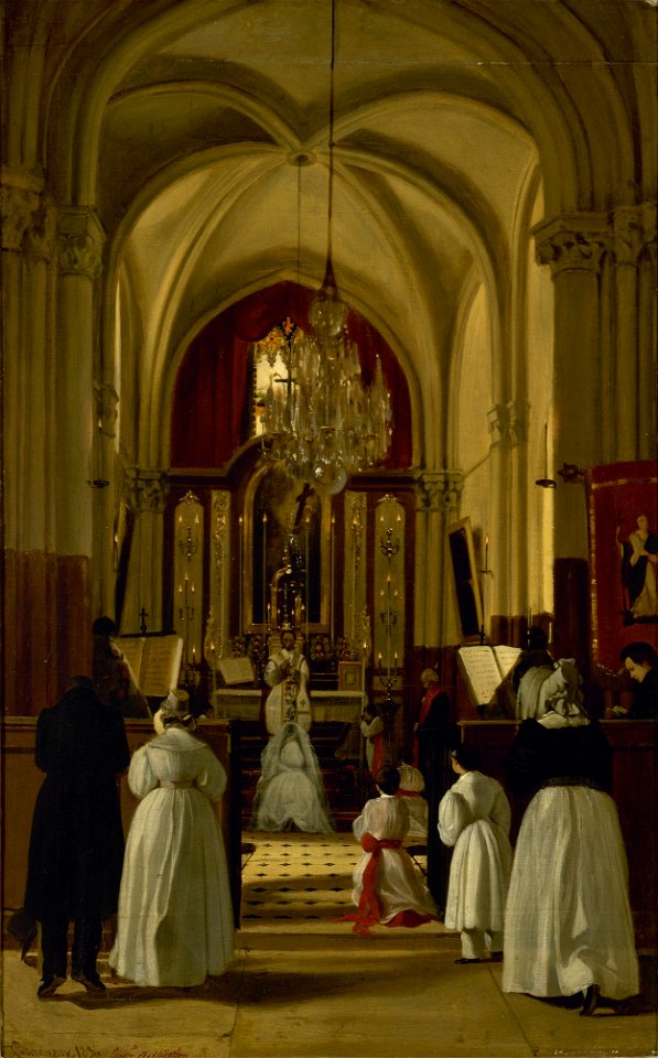 Châtillon, Auguste de - La première communion de Léopoldine à Fourqueux, le 8 septembre 1836 - 769 - Maison de Victor Hugo