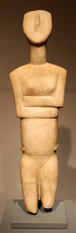 Cicladi (forse keros), statuetta femminile, prima età del bronzo, 2600-1400 ac ca