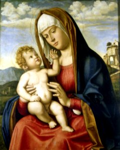 Cima da Conegliano, Madonna con il Bambino, Parigi, Petit Palais. Free illustration for personal and commercial use.