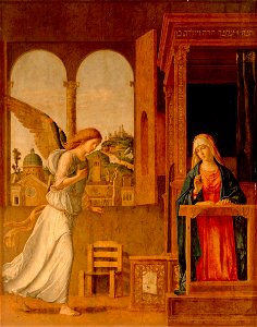 Cima da Conegliano - The Annunciation. Free illustration for personal and commercial use.