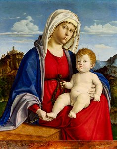 Cima da Conegliano, The Virgin and Child, 64.8 x 52.1 cm , NG London. Free illustration for personal and commercial use.