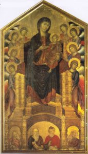 Cimabue - Thronende Madonna mit Engeln