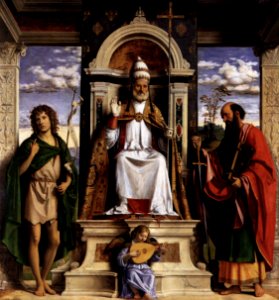 Cima da conegliano, san pietro in trono tra santi. Free illustration for personal and commercial use.
