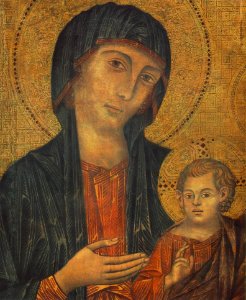 Cimabue - The Madonna in Majesty (detail) - WGA04933