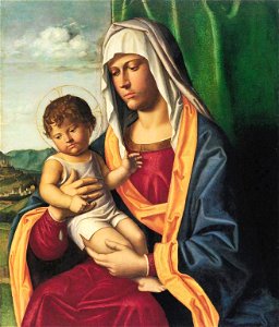 Cima da Conegliano, Madonna col Bambino, Museum of Fine Arts, San Francisco. Free illustration for personal and commercial use.