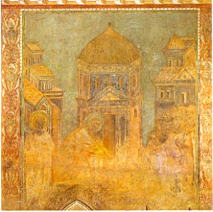Cimabue, pietro guarisce uno storpio