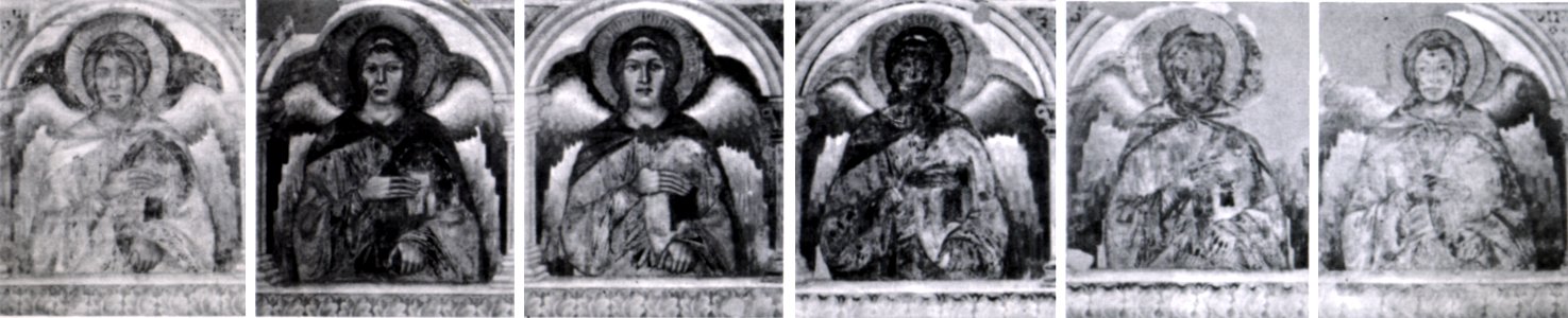 Cimabue, angeli da spazio sopra loggette del transetto sinistro