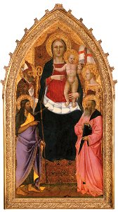 Brooklyn Museum - Madonna and Child Enthroned with Saints Zenobius John the Baptist Reparata and John the Evangelist - Nardo di Cione