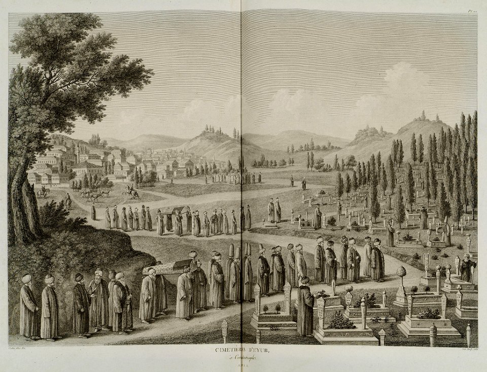 Cimetières d'Eyub, à Constantinople - D'ohsson Mouradgea - 1787