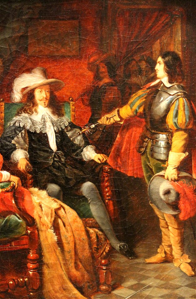Cinq-Mars rendant son épée à Louis XIII - Claudius Jacquand - MBA Lyon 2014 - détail 3