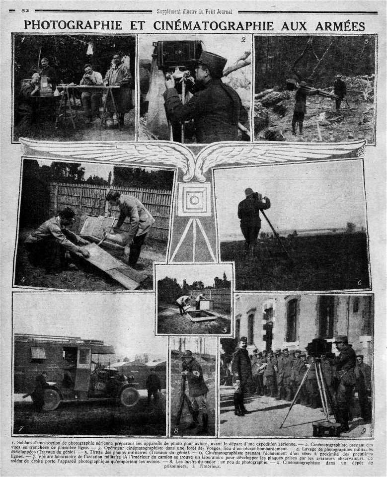 Cinema et photo aux armées en février 1918 dans le Petit Journal