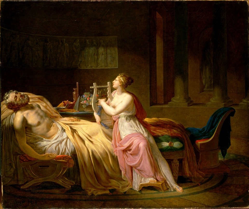 Circle of Jacques-Louis David - Calliope Mourning Homer - 1943.231 - Fogg Museum