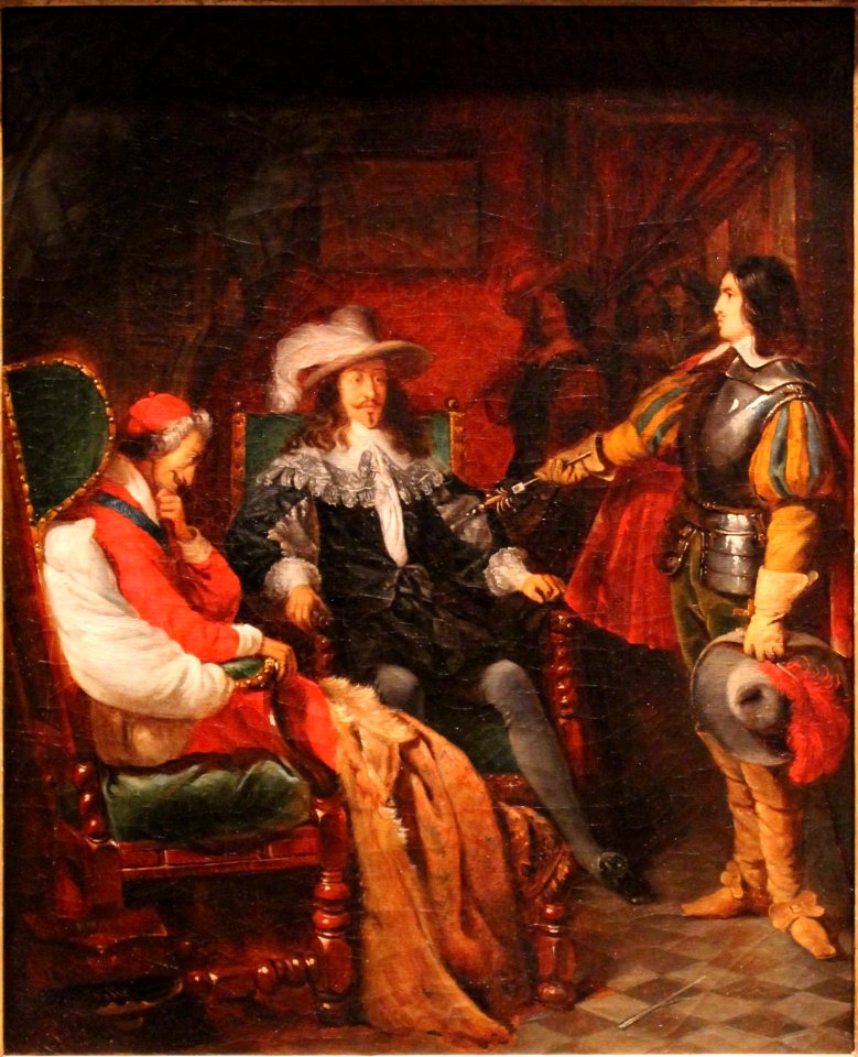 Cinq-Mars rendant son épée à Louis XIII - Claudius Jacquand - MBA Lyon 2014 (cropped)