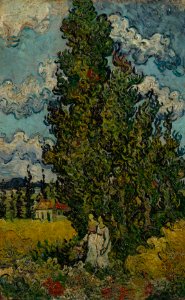 Cipressen en twee vrouwen - s0147V1962 - Van Gogh Museum