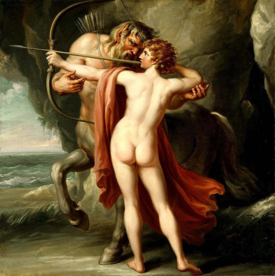 Giovanni Battista Cipriani - Chiron Instructing Achilles in the Bow, 1776