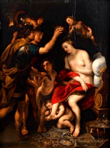 Circle of Peter Paul Rubens - The Coronation of Roxana by Alexander the Great