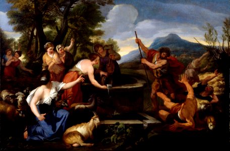 Ciro Ferri - Moses and the Daughters of Jethro - BF.1982.5 - Museum of Fine Arts