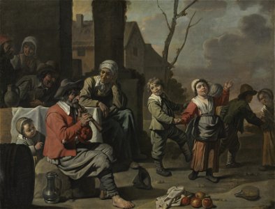 Circle of Le Nain - Peasant Children Dancing, 1650s