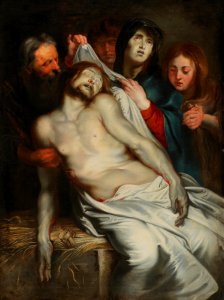 Circle of Peter Paul Rubens - The Lamentation of Christ. Free illustration for personal and commercial use.