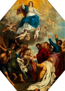 Circle of Peter Paul Rubens - The Assumption of the Virgin. Free illustration for personal and commercial use.