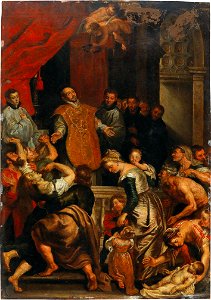 Circle of Peter Paul Rubens - The Miracles of Saint Ignatius of Loyola. Free illustration for personal and commercial use.