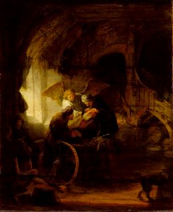 Circle of Rembrandt - Tobit and Angel Healing Blindness