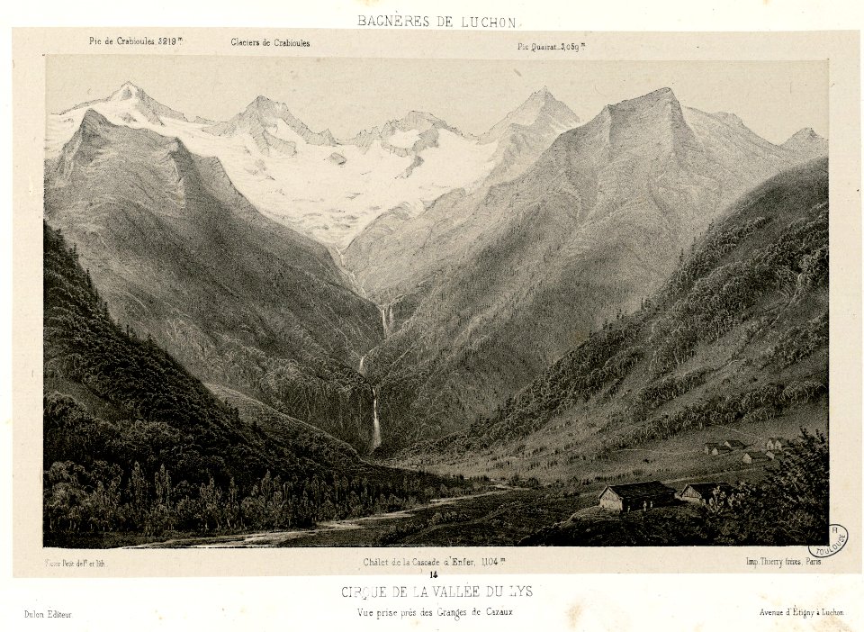 Cirque de la Vallée du Lys - Vue prise près des Granges de Cazaux - Fonds Ancely - B315556101 A PETIT 1 014