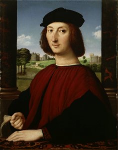 Circle of Raphael (Raffaello Sanzio) - Portrait of a Young Man in Red - 78.PB.364 - J. Paul Getty Museum. Free illustration for personal and commercial use.