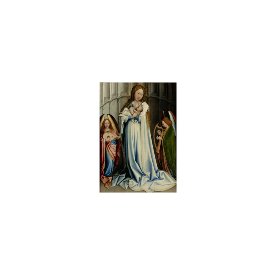 Circle of Robert Campin Circa 1480 - THE VIRGIN AND CHILD IN AN APSE, n08282