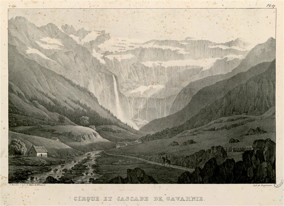 Cirque et cascade de Gavarnie (2° liv., pl. 17) - Fonds Ancely - B315556101 A FROSSARD 1 043