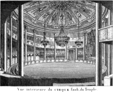 Cirque Faubourg du Temple - Vue intérieure - Donnet 1821 plate15 GB-Ghent