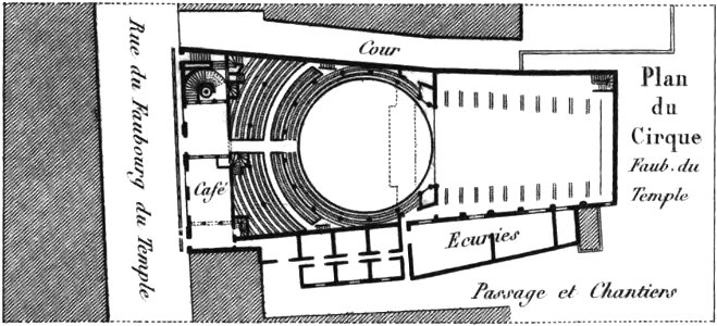 Cirque Faubourg du Temple - Plan - Kaufmann 1837 plate15 GB-Princeton