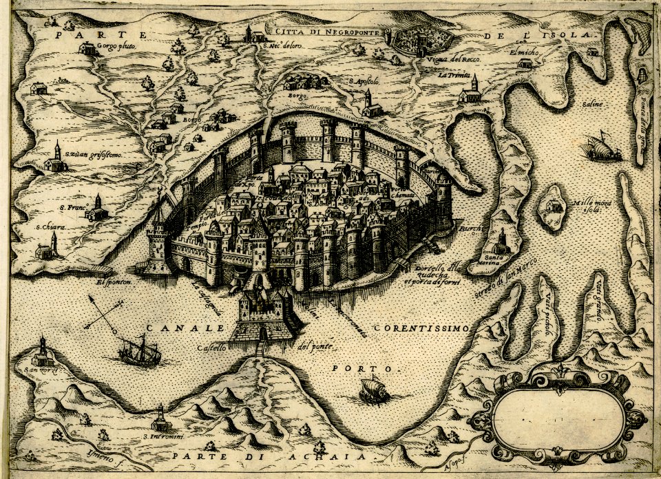 Città di Negroponte - Camocio Giovanni Francesco - 1574