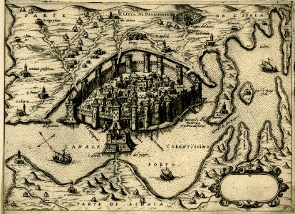 Città di Negroponte - Camocio Giovanni Francesco - 1574
