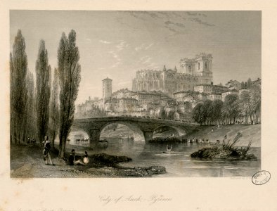 City of Auch, Pyrenees = La ville d'Auch, Pyrénées = Die Stadt Auch, Pyreneens - Fonds Ancely - B315556101 A ALLOM 1 001