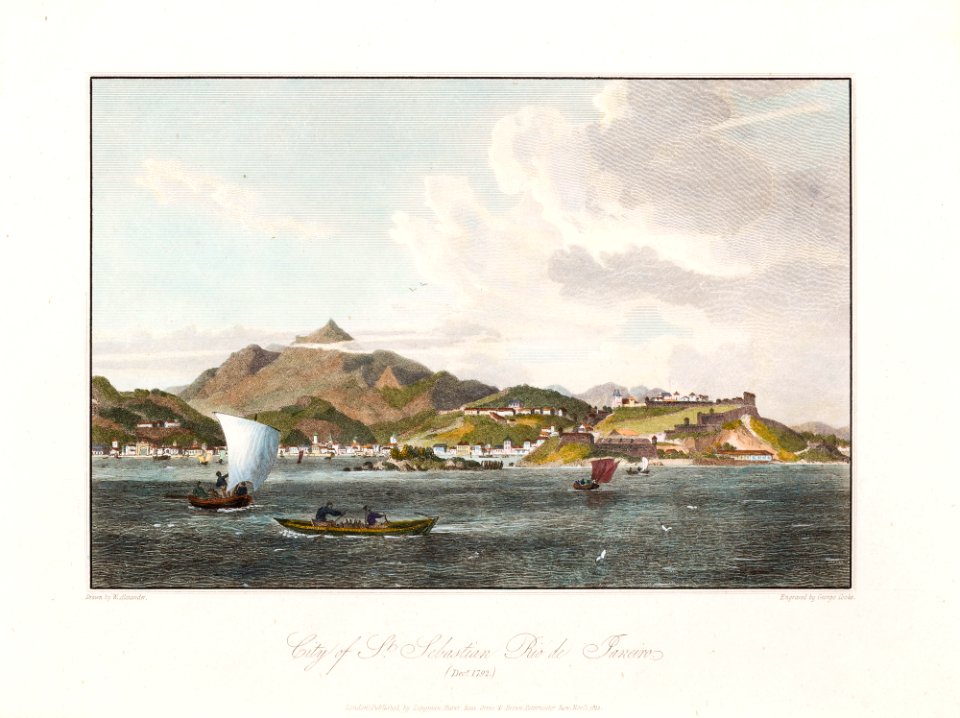 City of St. Sebastian Rio de Janeiro (Dec.r 1792.), da Coleção Brasiliana Iconográfica
