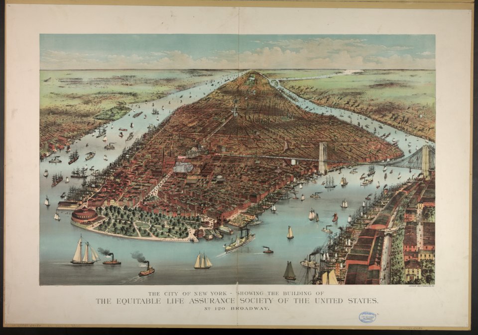 City of New York-Showing the building of the Equitable Life Assurance Society of the United States- No. 120 Broadway LCCN90715985