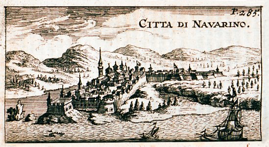 Citta di Navarino - Sandrart Jacob Von - 1687